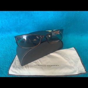 Carolina Herrera Sunglasses, Brown,Tortoise Frame